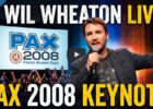 Wil Wheaton PAX 2008 Keynote poster